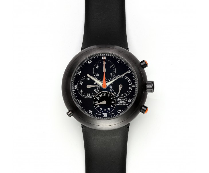 Chronographe Hemipode BLACK PVD HB03 DT neuf de stock "mission not possible"