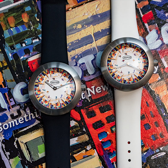Ikepod watches X Tom Christopher painter, Skaters in the Sky